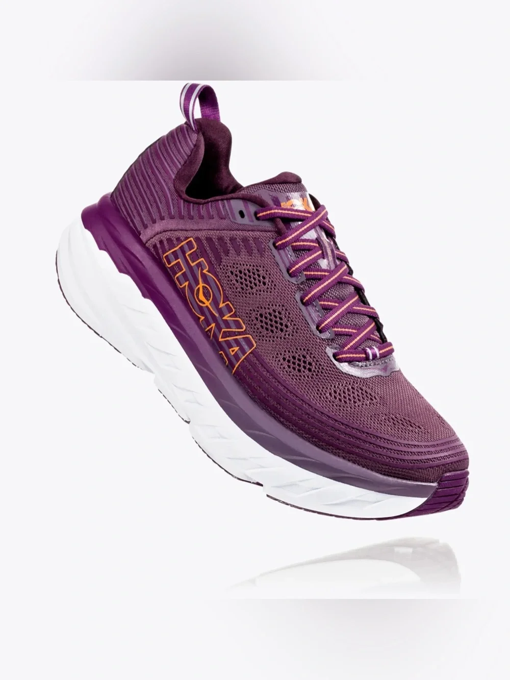 Hoka Women's Bondi 6 Maximalist Running Shoe Purple Athletic Gym Shoes Size 9